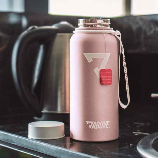 1L Edelstahl Thermosflasche - ABOVE.Water Jug Thermosflasche 2 Liter 1 Liter Fitness Sport Outdoor Wandern Wasserflasche