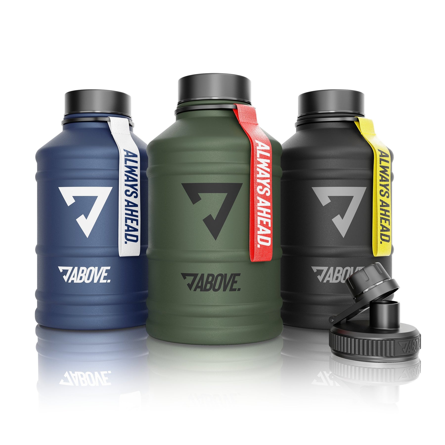 Navaris 2,2 Liter Fitness Trinkflasche - XXL Flasche Gym Bottle - Sport  Wasserflasche Water Jug - stabile Sportflasche aus Edelstahl - BPA frei